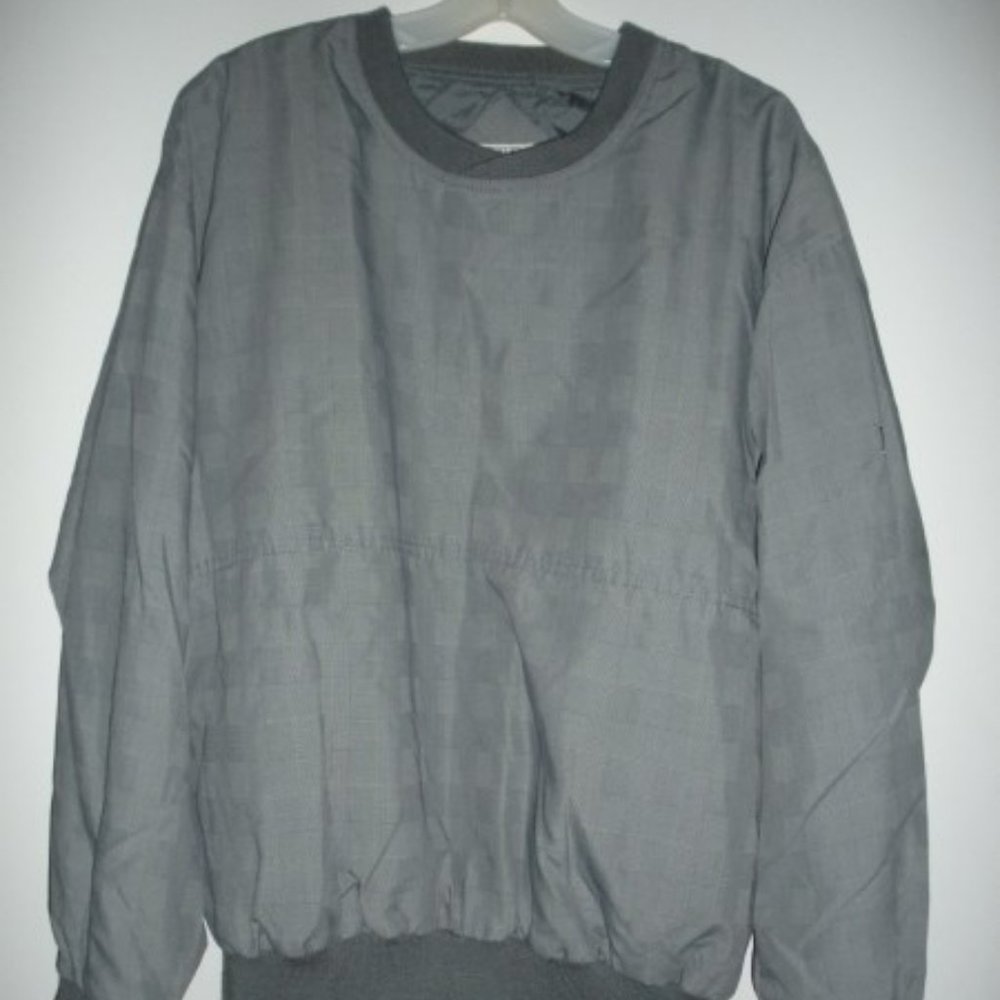 Mens Top Size S Lightweight Pullover Jacket Gray Plaid Pattern by Field Gear NEW